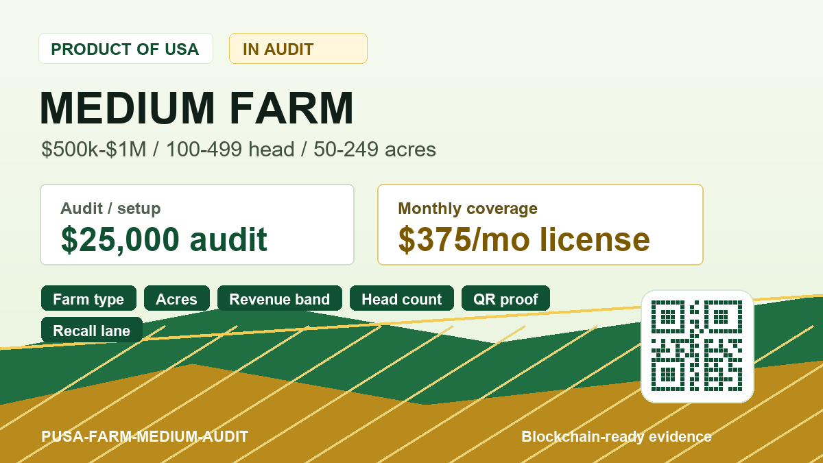 Product of USA Medium Farm Audit